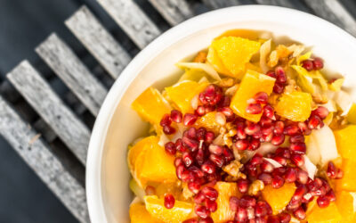 Chicoree-Orangen-Granatapfel-Salat