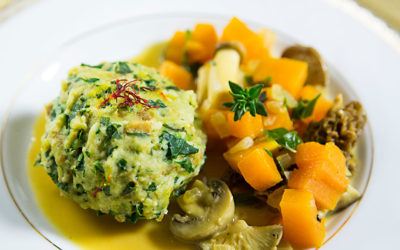 Safran-Spinat-Knödel