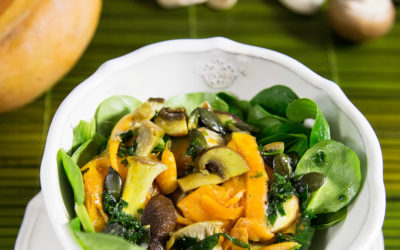 Lauwarmer Kürbissalat